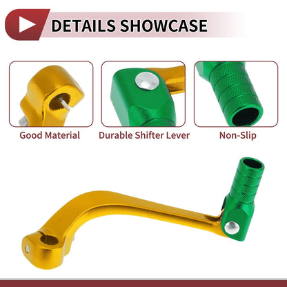 Gold Tone Green Motorcycle Gear Shifter Lever for Honda CRF110F (2013-2018)
