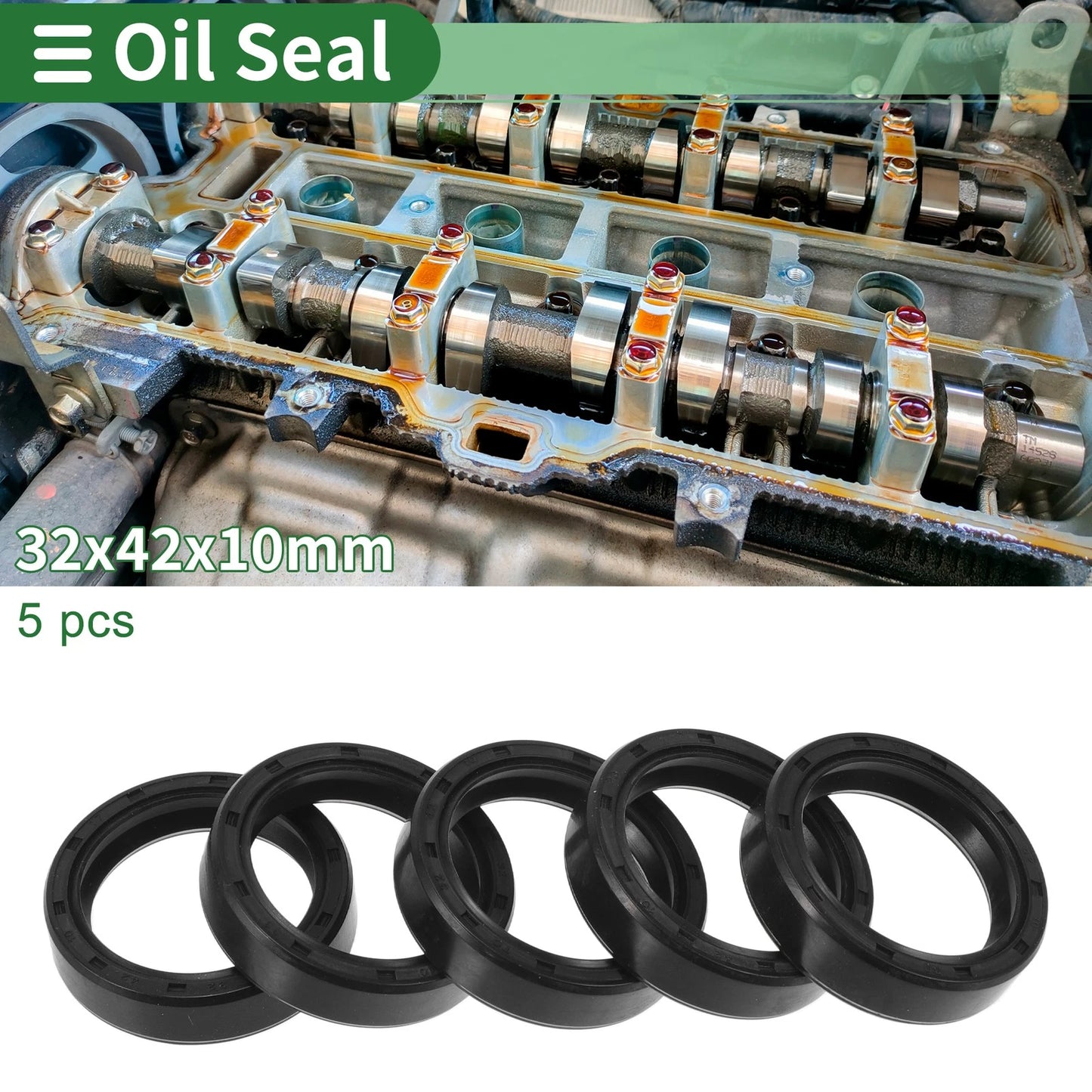 Oil Seal 5 x 32x42x10mm NBR Black for Make Model