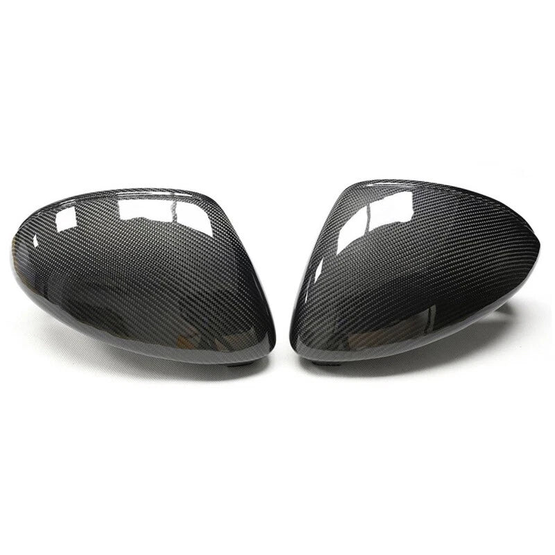 Real Carbon Fiber Addon Wing Mirror Cover Trim Fit For Porsche Macan 2015-2018