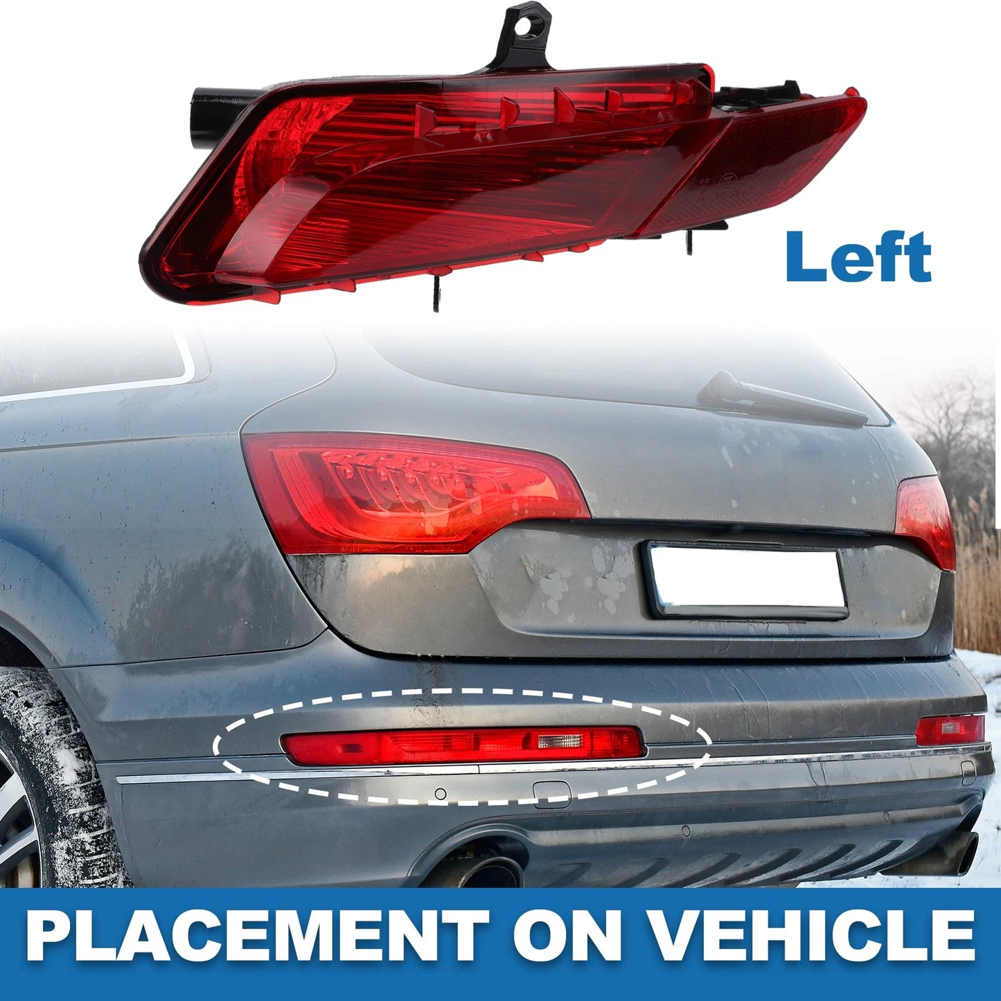 Left Rear Bumper Tail Light Shell for Volvo XC60 (2014-2017)