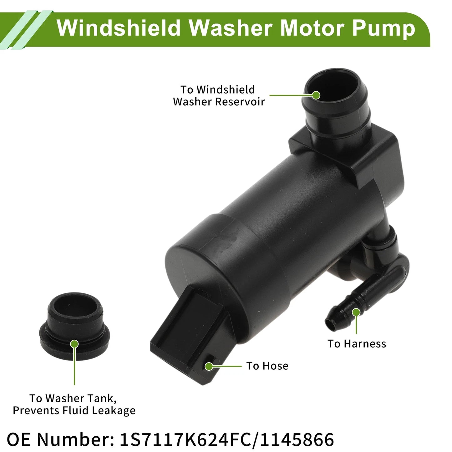 Windshield Washer Pump for Ford Mondeo MK3 2000-2007 (2000-2007)