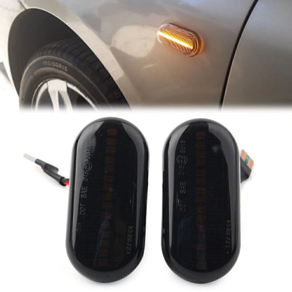 2 x Dynamic LED Side Marker Indicator Lights for Renault Clio, Twingo, Duster