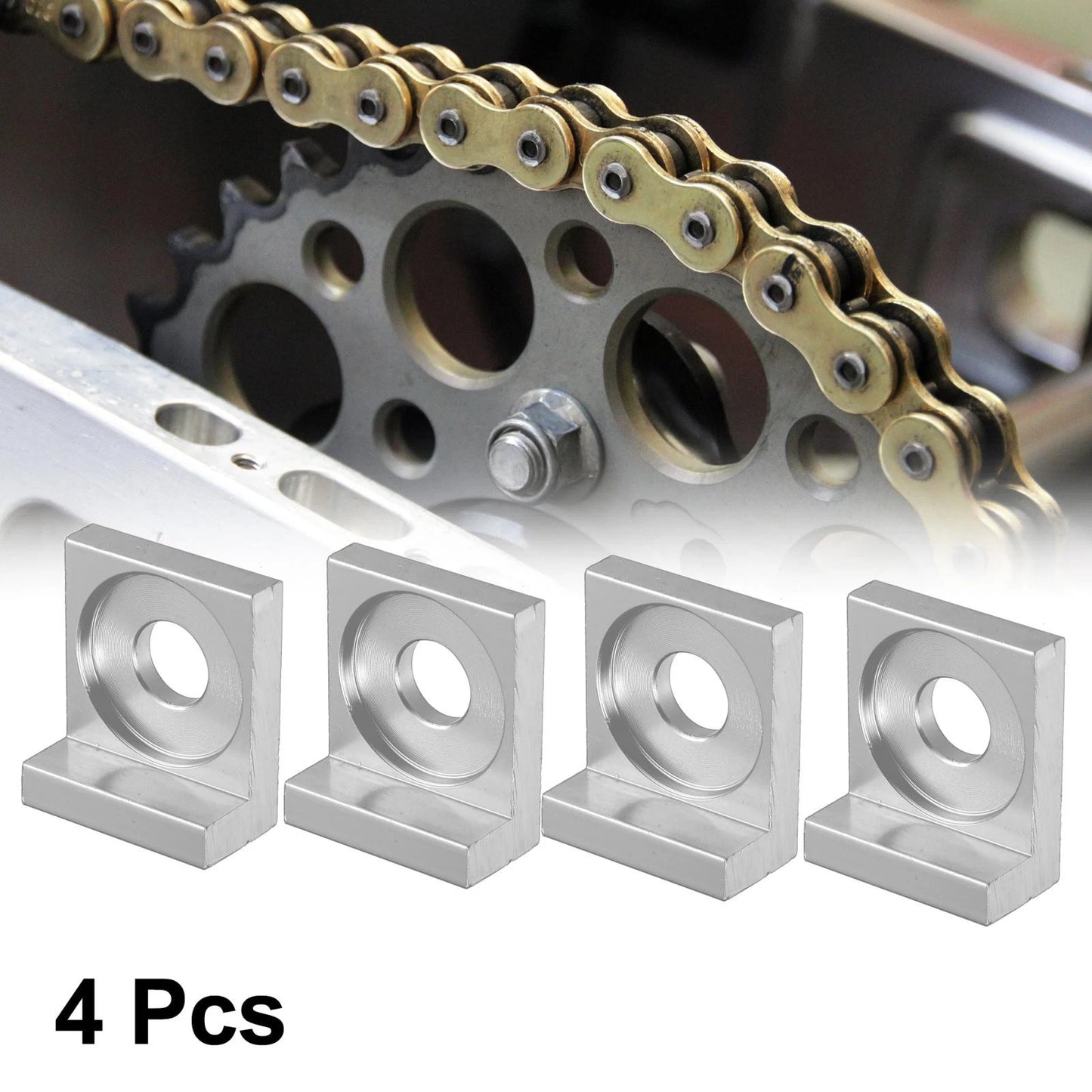 Chain Adjuster Block Tensioner / 4pcs 12mm Dia for Motorcycle