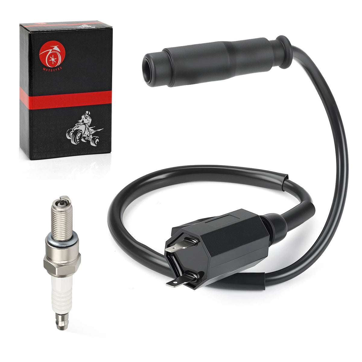 Ignition Coil + Spark Plug + CAP for Kawasaki Prairie KVF 650/700 (2002–2006)