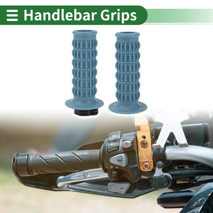 25mm Motorcycle Hand Grips Cover Handlebar Cover TPU Gray Blue