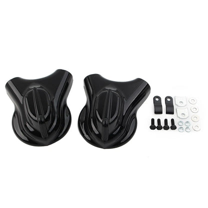Black Rear Swingarm Axle Covers for Harley Heritage Softail (2008-2017)