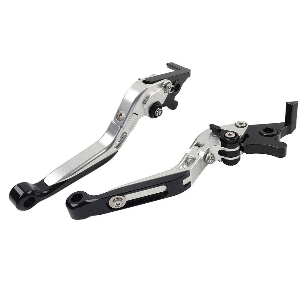 CNC Silver Extendable Brake Clutch Levers for Yamaha YZF R1 R1M R1S R6 MT-09 (2015-2023)