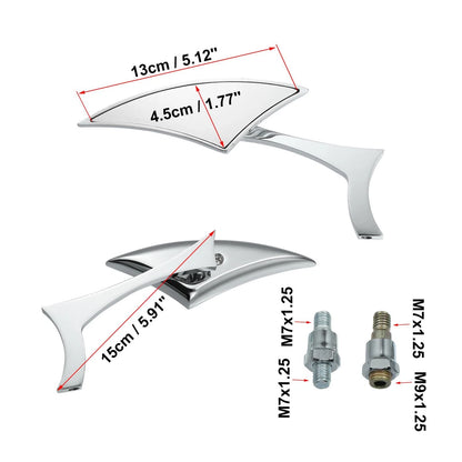 Pair / 8mm 10mm / Rear View Side Mirrors for Harley Davidson (1982–2020)