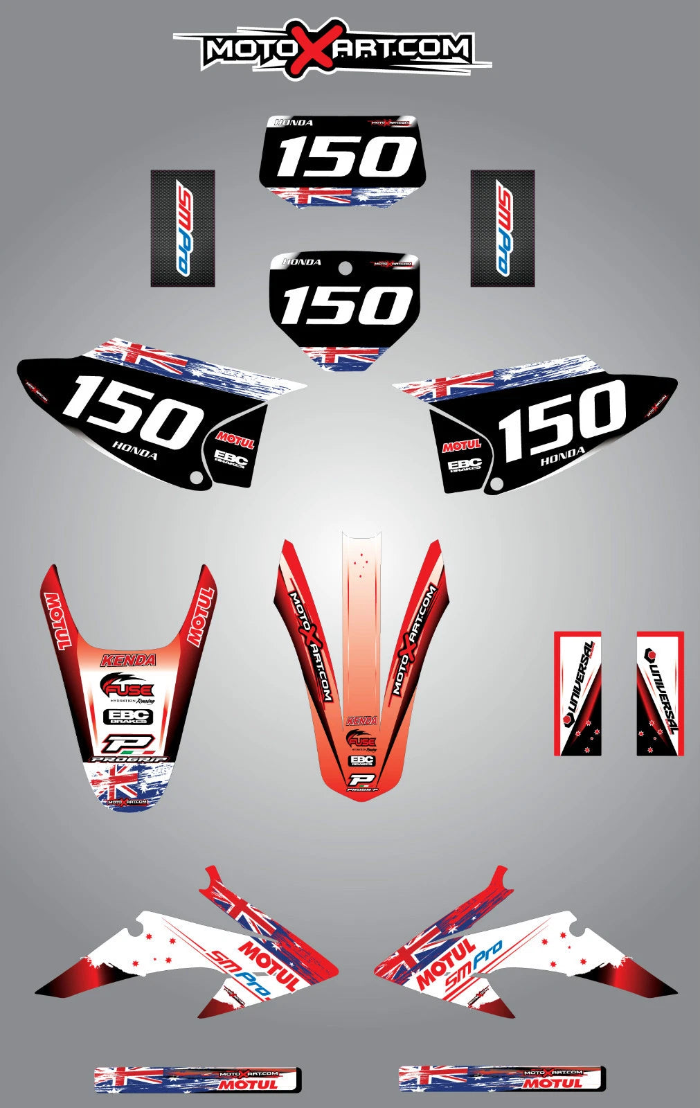 Custom Graphic Kit - AUSSIE PRIDE for HONDA CRF 230 F (2008-2014)
