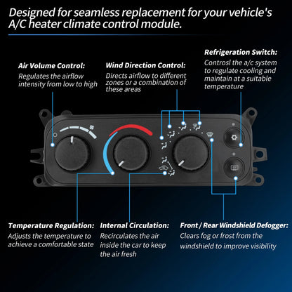 A/C Heater Climate Control Module Panel for Ram 1500 2500 3500 (2002-2005)