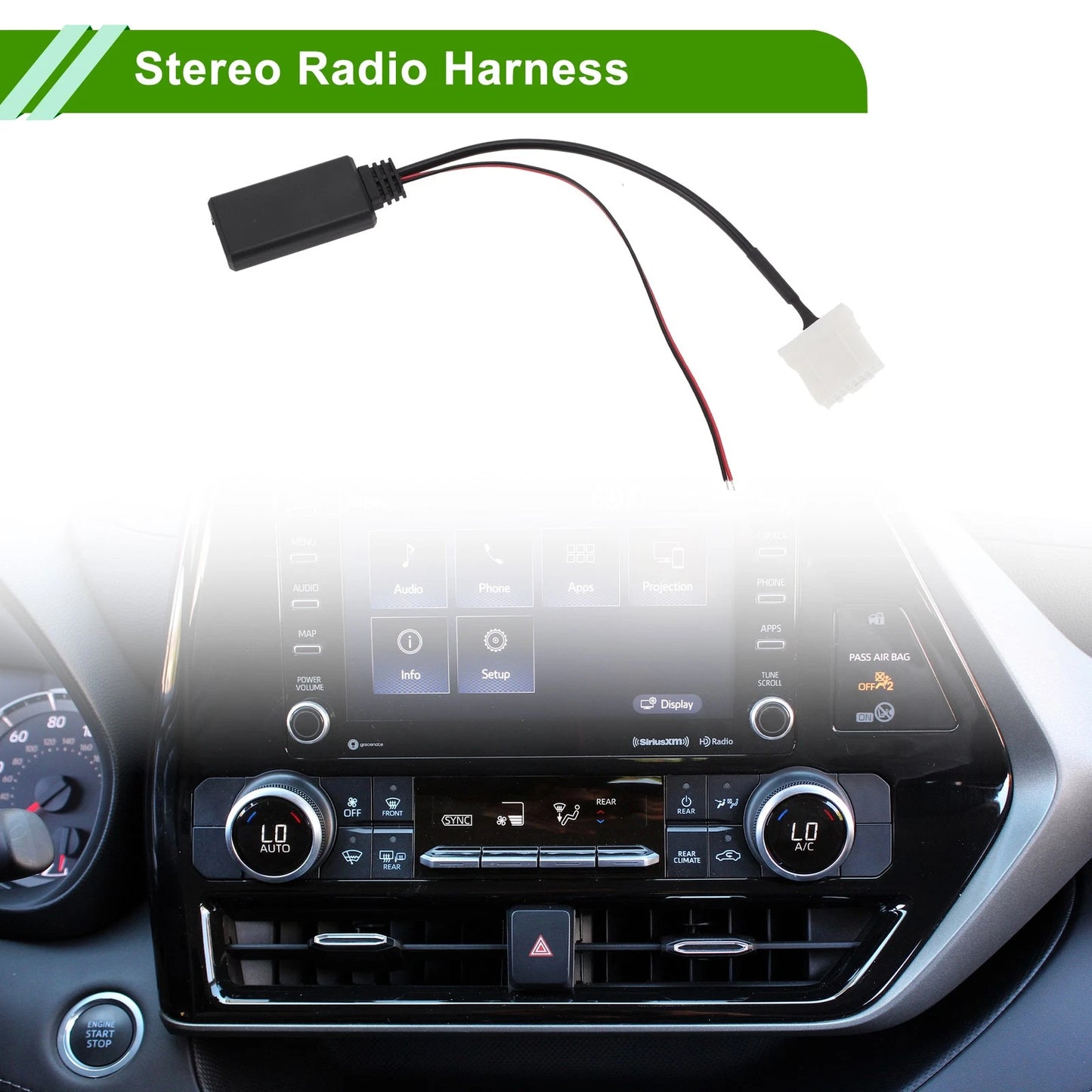 Stereo Radio Bluetooth AUX Adapter Cable for Mazda 3 (2006)