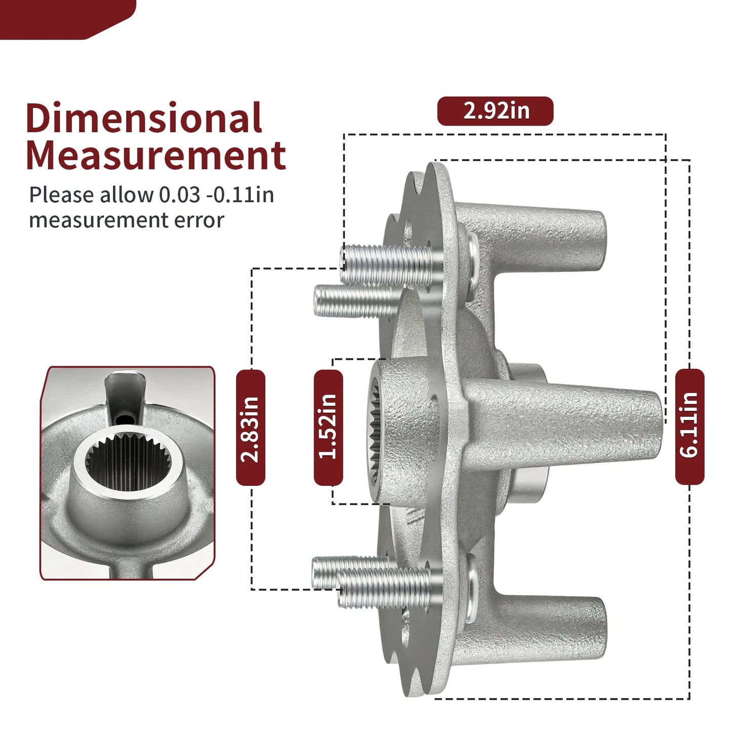 2 x Front Wheel Hub for Yamaha Kodiak 400 (1999–2009)