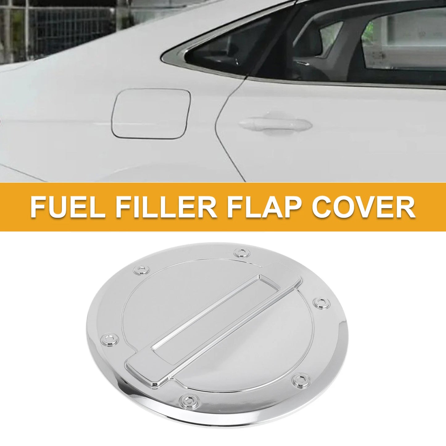 Fuel Tank Door Cap for Dodge Ram (2023 - 2025) Chrome Silver Tone