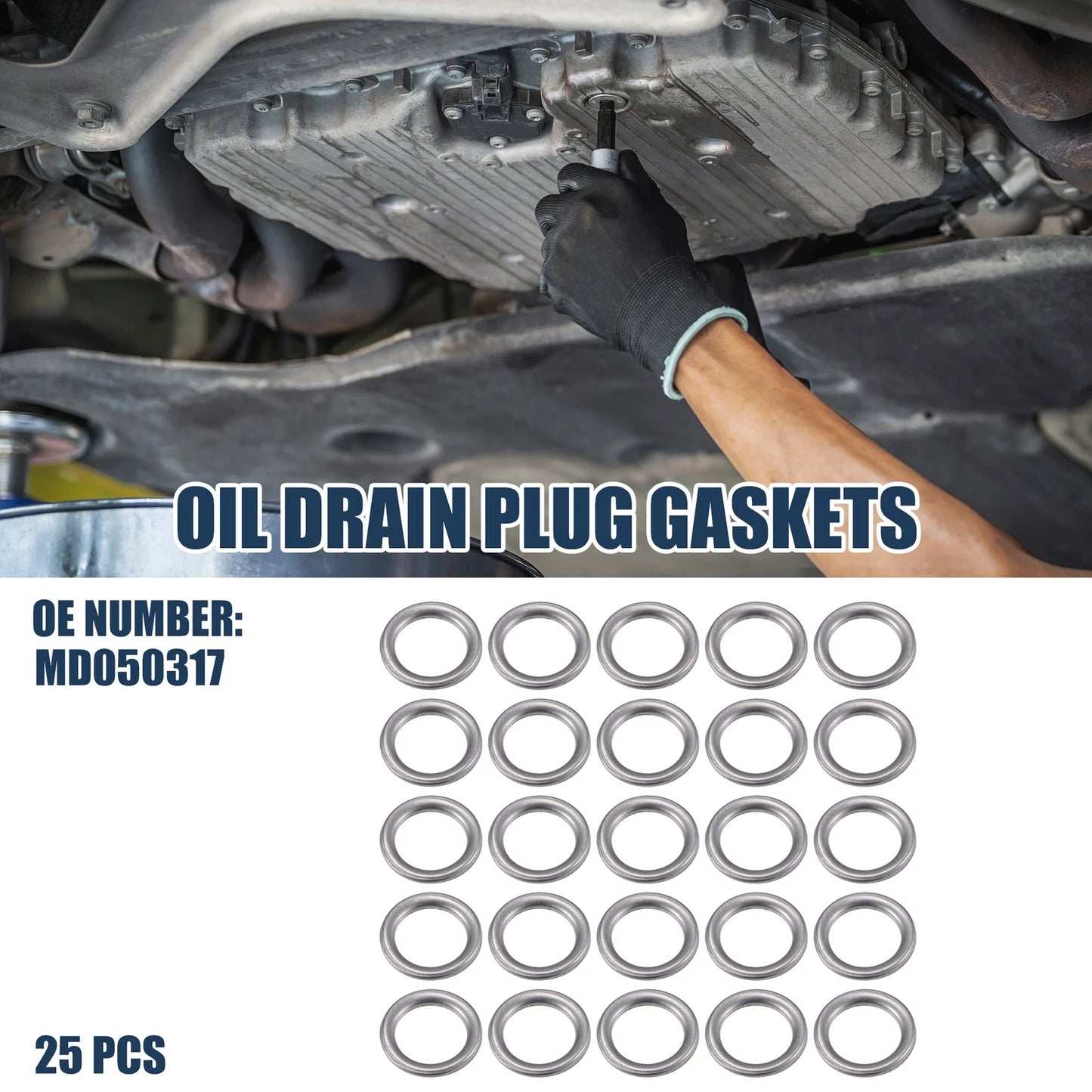 25pcs 14mm Oil Drain Plug Gaskets for Mitsubishi Lancer (2005-2014)