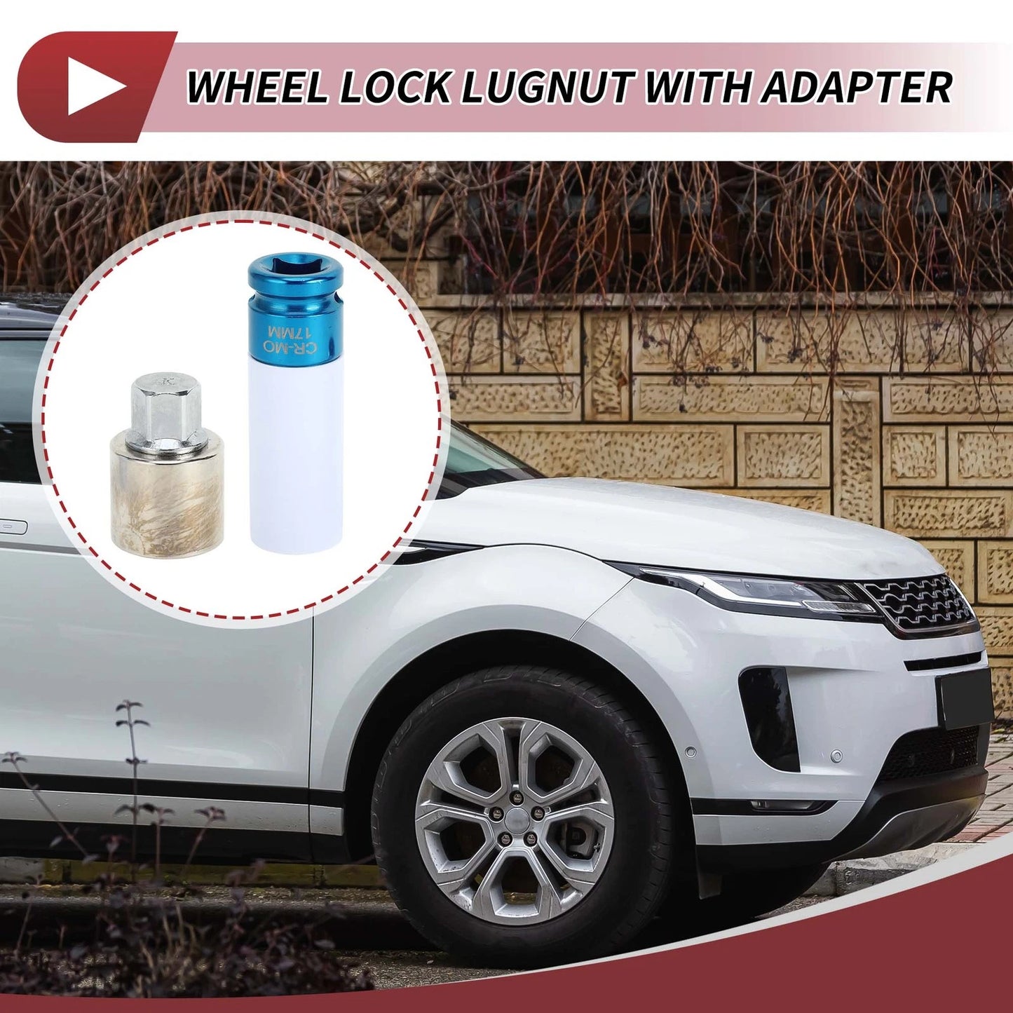 Wheel Lock Lug Nut Type K Anti-theft Key Socket for Land Rover