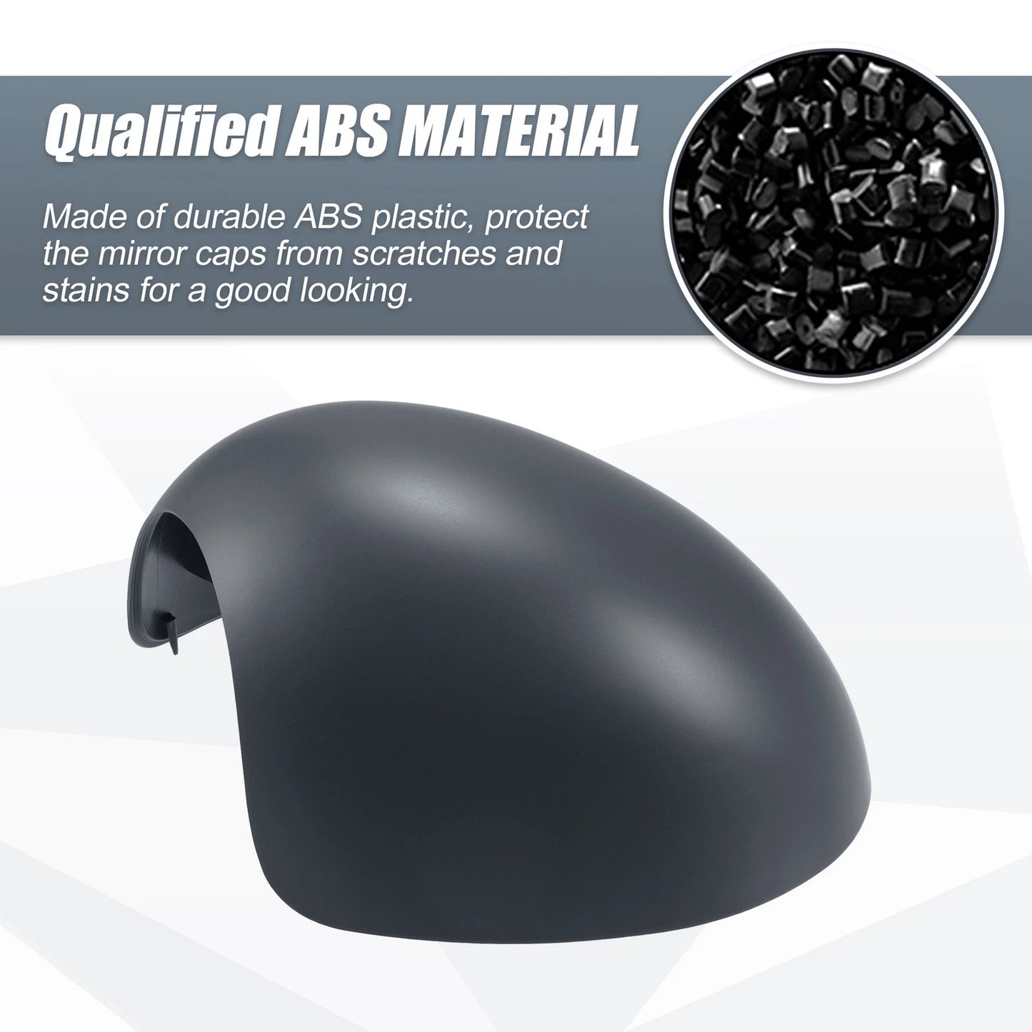 Rearview Mirror Cover Cap Gray for BMW Mini Clubman R55 R56 R57 (2007-2015)