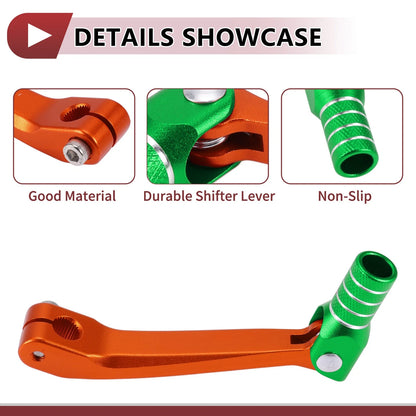 Shifter Lever for Honda CRF150F 03-17 - Orange Green Silver Tone