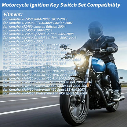 Ignition Key Switch for Yamaha YFZ450 (2004-2009, 2012-2013)