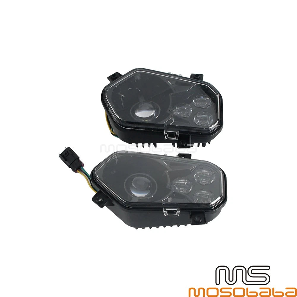 ATV LED Hi/Low Beam Angel Eye Headlights for Polaris RZR, ACE, Sportsman, Ranger