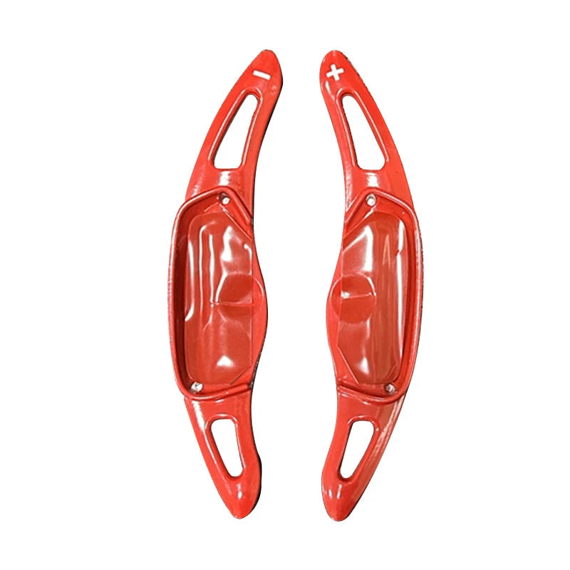 Red Steering Wheel Shift Paddle Extensions for Kia Forte (2019)