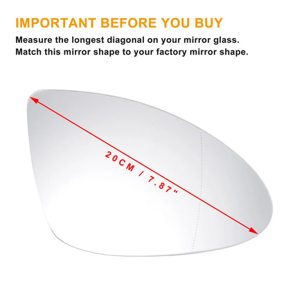Car Mirror Glass w/ Back Heated for Porsche Cayenne (2011-2018)
