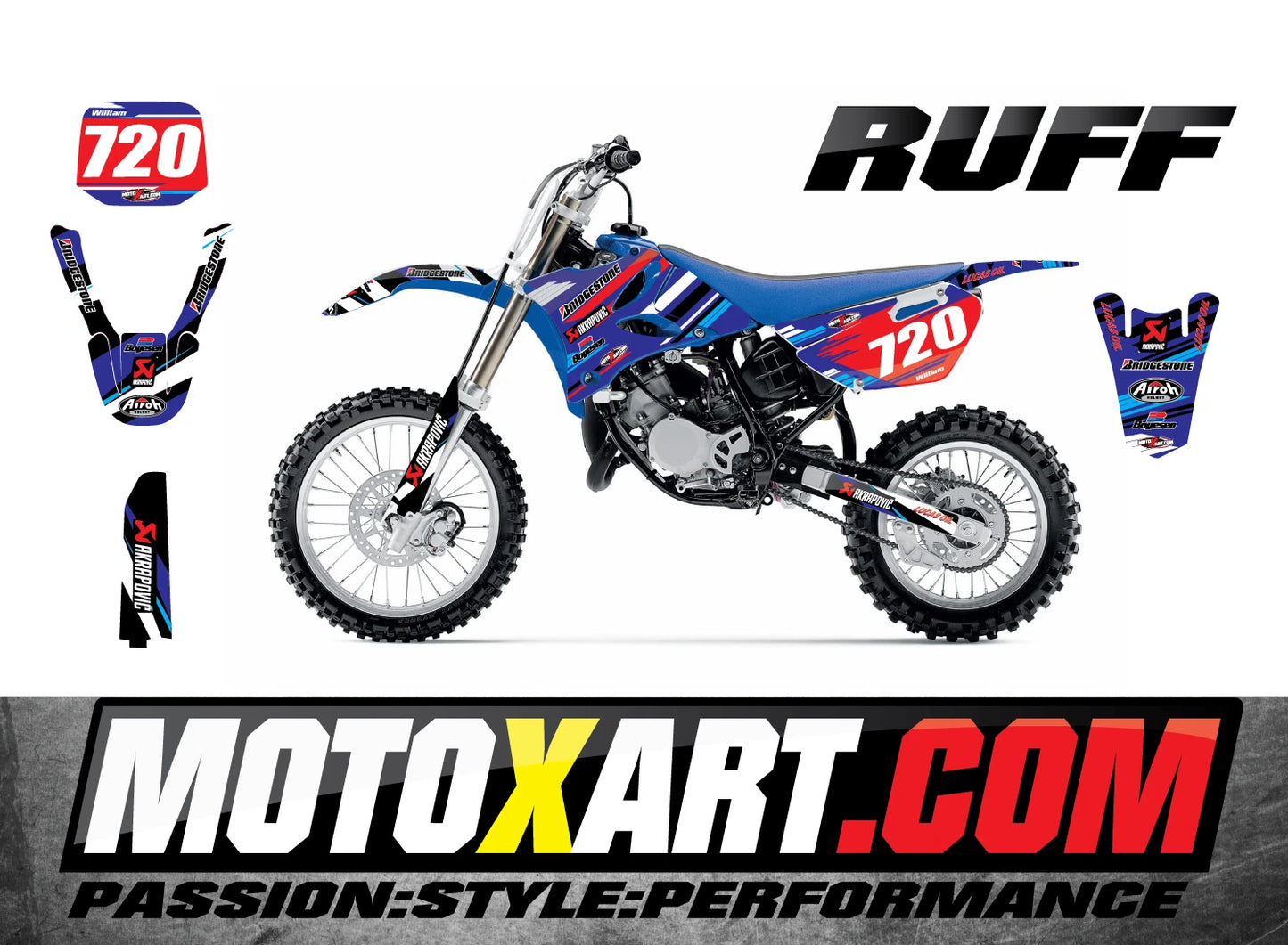 Full Custom Graphic Kit for Yamaha YZ 85 (2015-2016) - RUFF Style Decals