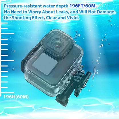 Waterproof Underwater Housing Case for GoPro Hero 12 11 10 9 (2023-2023)