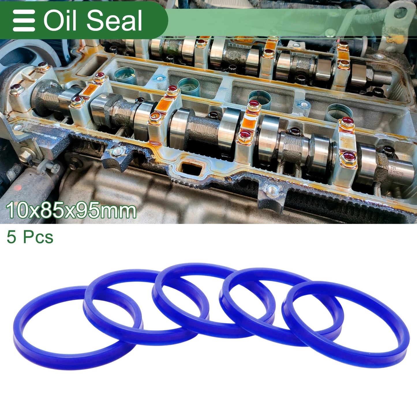 Oil Seal 85x95x10mm 5 x Rotary Shaft Seal TPU for All Vehicles