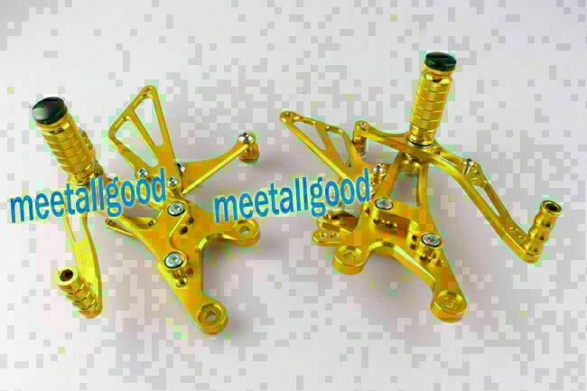 CNC Adjustable Racing Rearset Footpegs for Yamaha YZF R1 (2004-2006) Gold