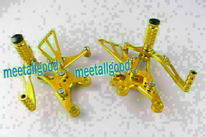 CNC Adjustable Racing Rearset Footpegs for Yamaha YZF R1 (2004-2006) Gold