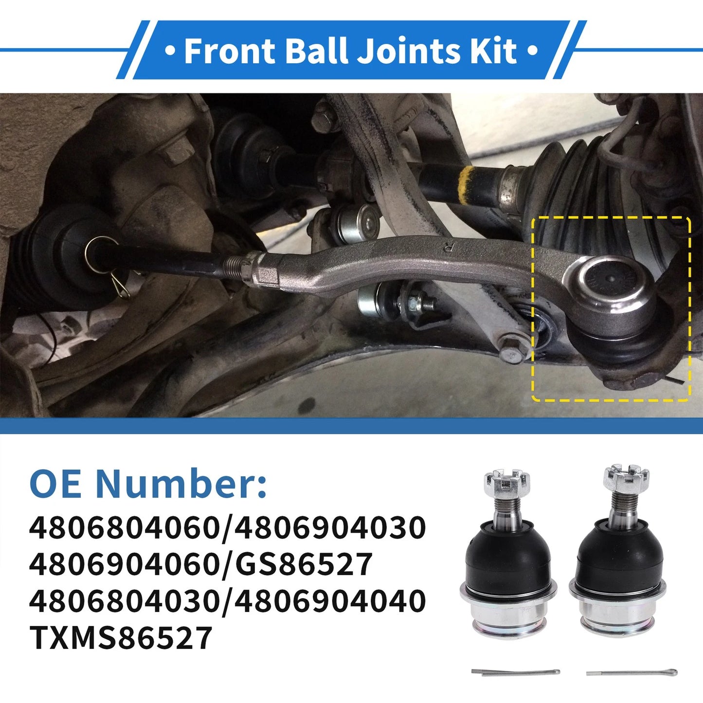 Front Lower Ball Joints for Toyota Tacoma (2005-2023)