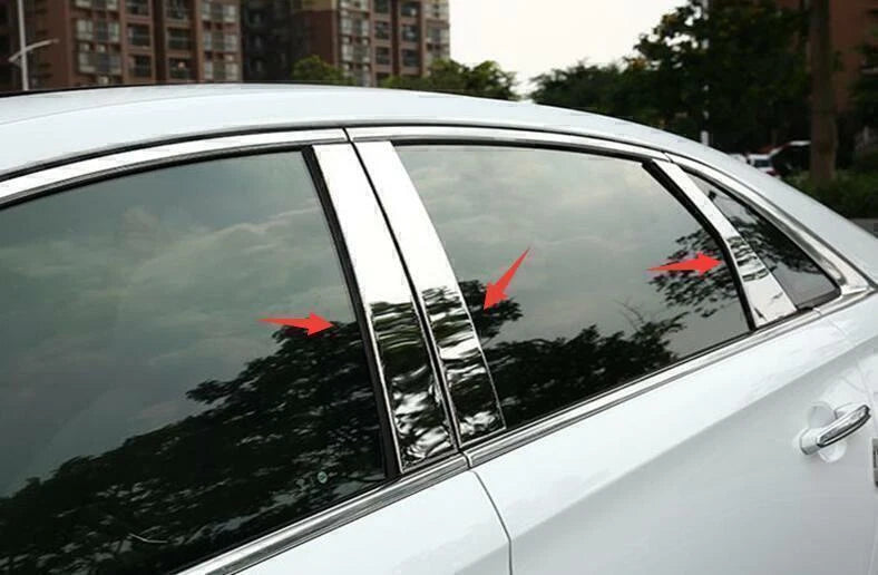 Chrome Steel Pillar Post Panel Cover Trim for Cadillac XTS (2013–2019)