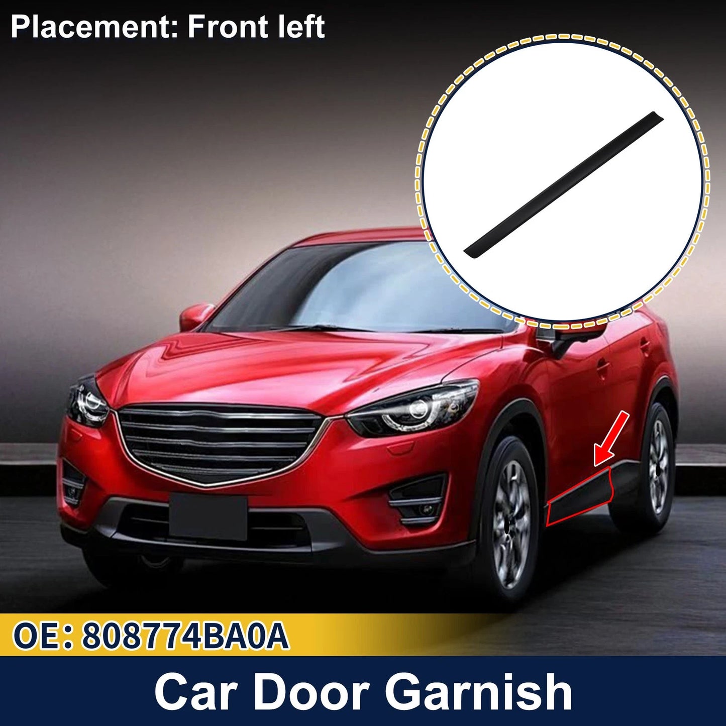 Lower Trim Door Side Front Left for Nissan Rogue (2014-2016)