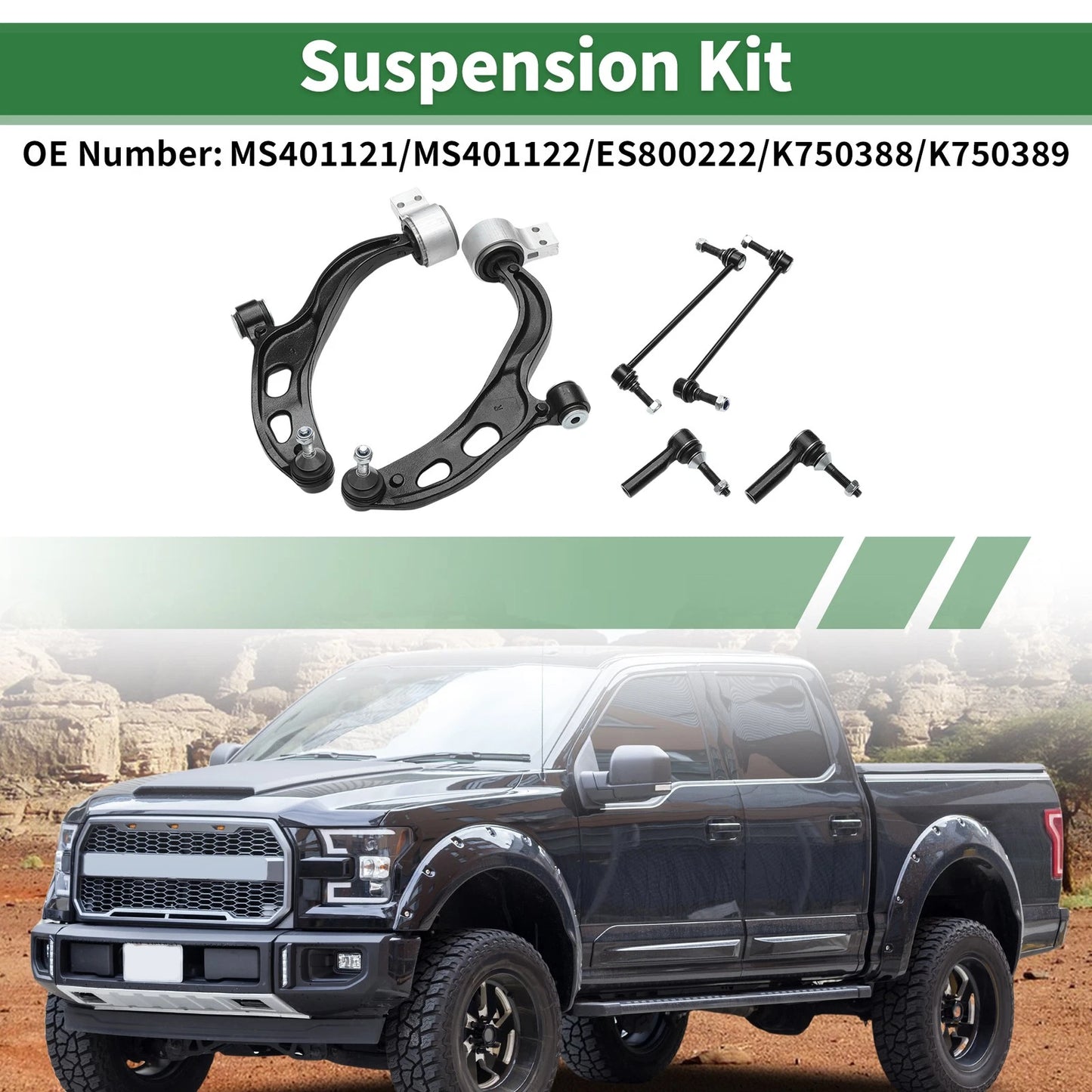 6 Pcs Front Lower Control Arms for Ford Flex (2010-2012)