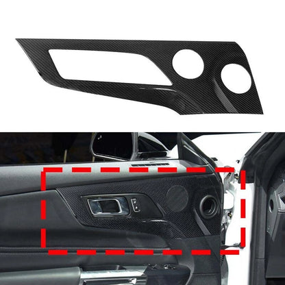 100% Dry Carbon Fiber Door Speaker Panel Cover Trim for Ford Mustang 2024+