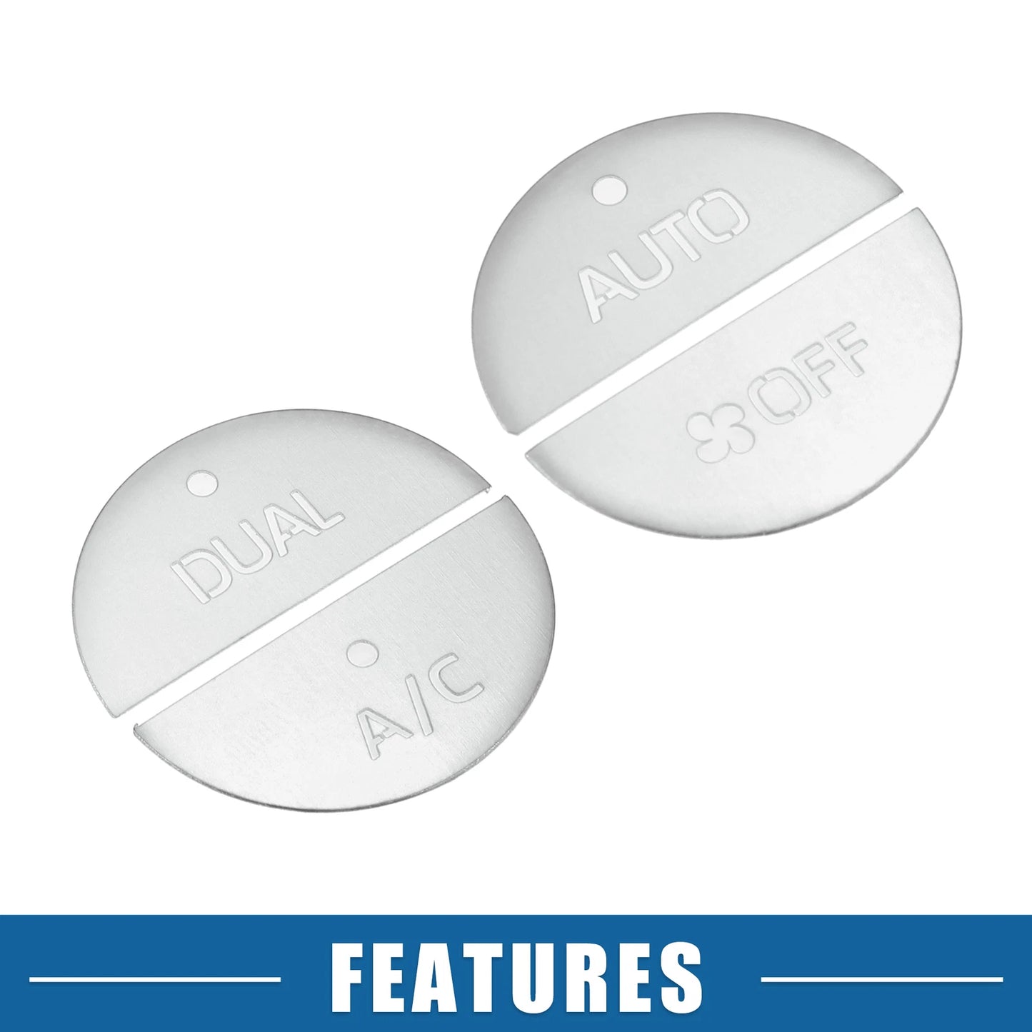 4 Pcs AC Switch Knob Cover Trim for Toyota RAV4 (2019-2022) Aluminum Silver Tone