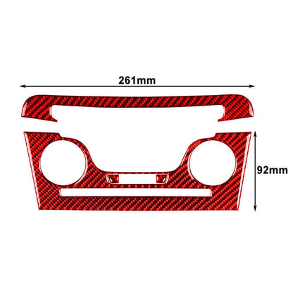 4 x Carbon Fiber Console CD AC Panel Cover Trim for Dodge Charger (2011-2014)