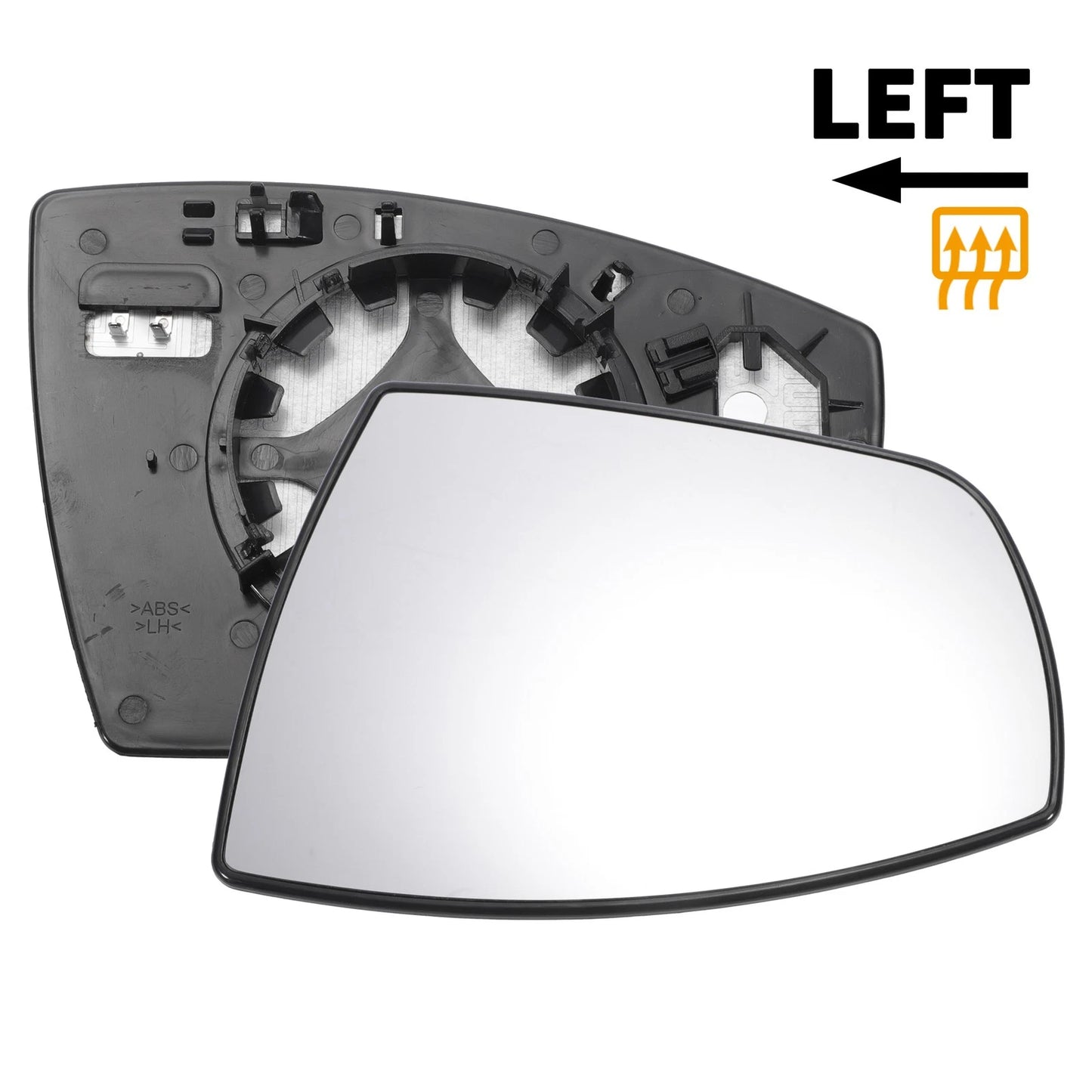 Left Side White Mirror Glass w/ Back Convex Heated for Ford EcoSport (13-23)