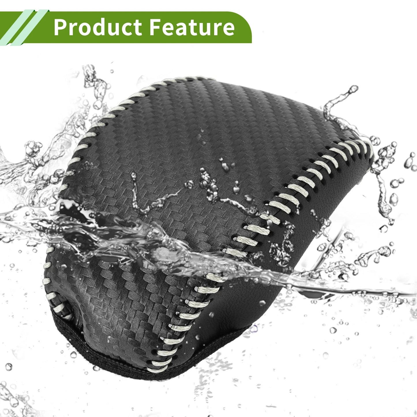 Gear Shift Knob Cover for Toyota RAV4 2019-2024 Black Carbon Fiber