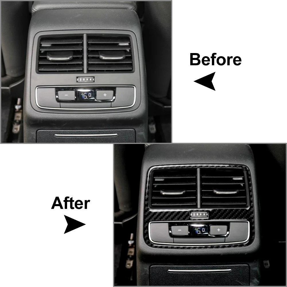 Carbon Fiber Rear Air Vent Outlet Cover Trim for Audi A4 A5 S4 S5 RS4 (2013-2020)