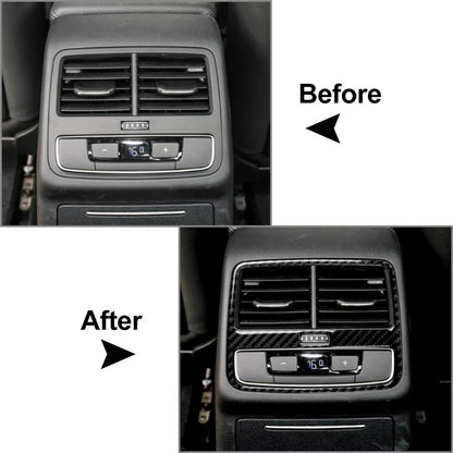 Carbon Fiber Rear Air Vent Outlet Cover Trim for Audi A4 A5 S4 S5 RS4 (2013-2020)