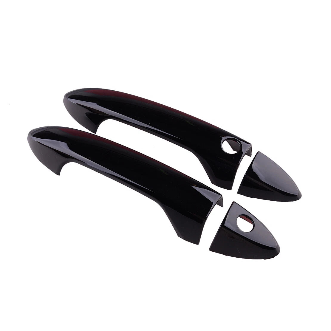 8x Glossy Black Side Door Handle Covers for Honda Accord (2013-2017)