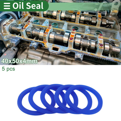 Oil Seal / 40x50x4mm / Rotary Shaft Seal TPU Blue 5 Pcs for MakeModel