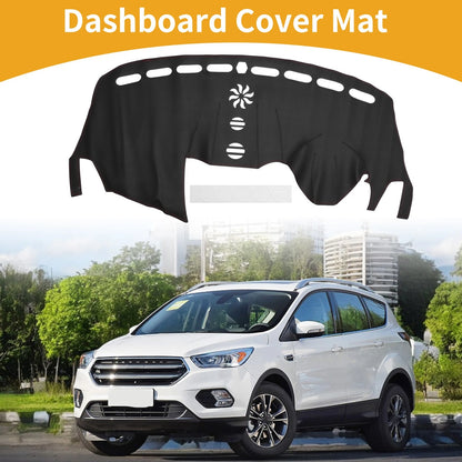 Dashboard Cover Mat for Ford Escape (2013-2019) Black Red