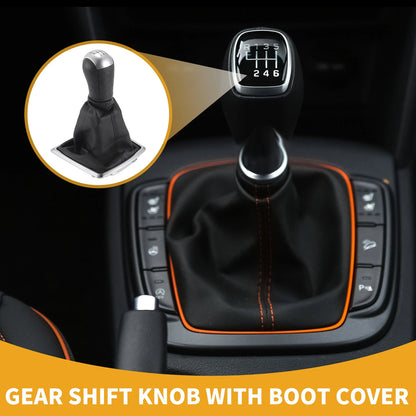 6 Speed Gear Shifter Knob & Cover for Ford Focus MK2 (2004-2008)