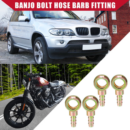 Banjo Bolt Hose Barb Fitting / 4 x / Banjo Bolt Hose Barb Fitting for Car