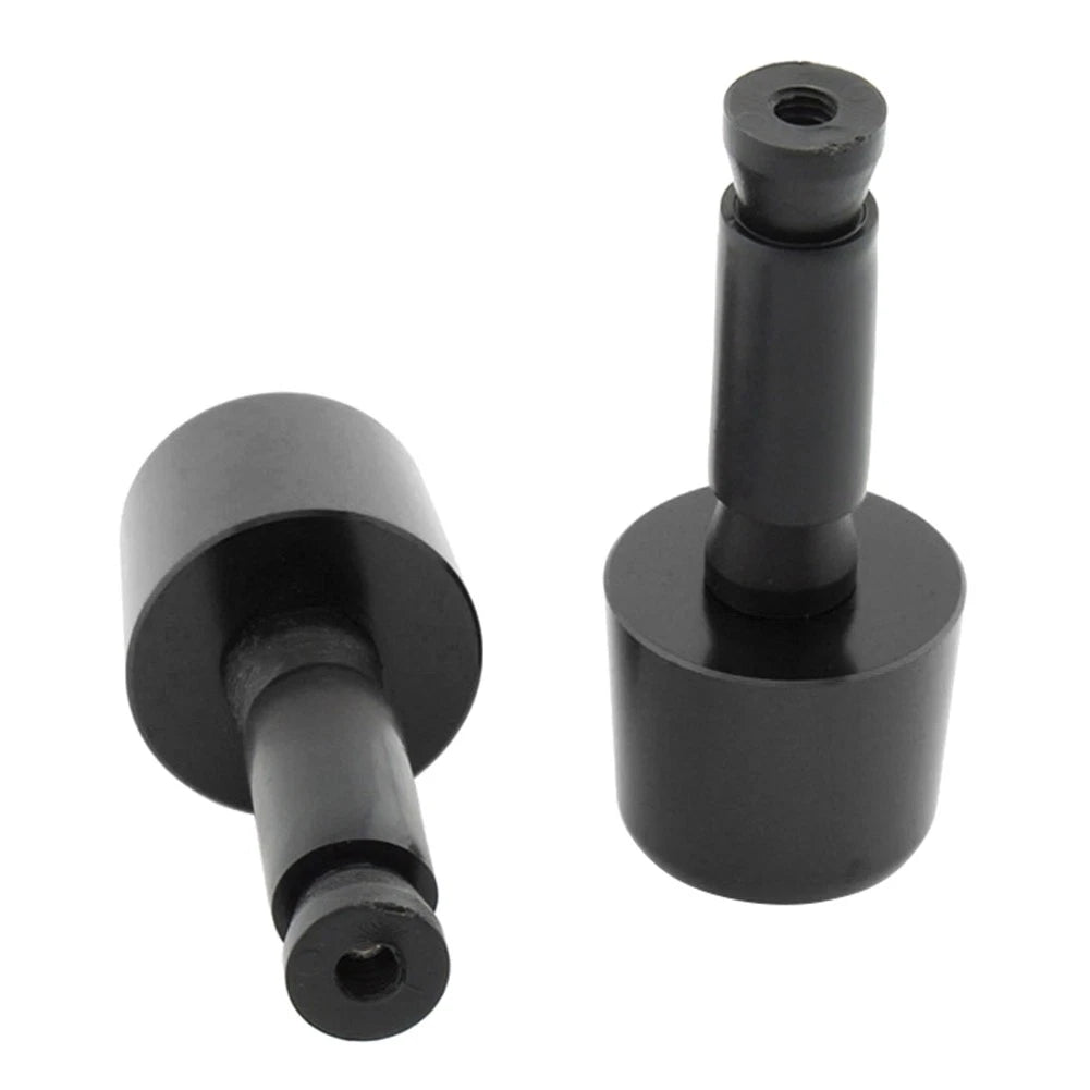 1in Handlebar Hand Grips & End Caps for Universal Motorcycle - Black