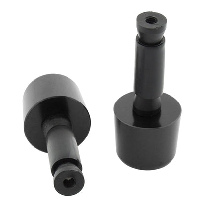 1in Handlebar Hand Grips & End Caps for Universal Motorcycle - Black