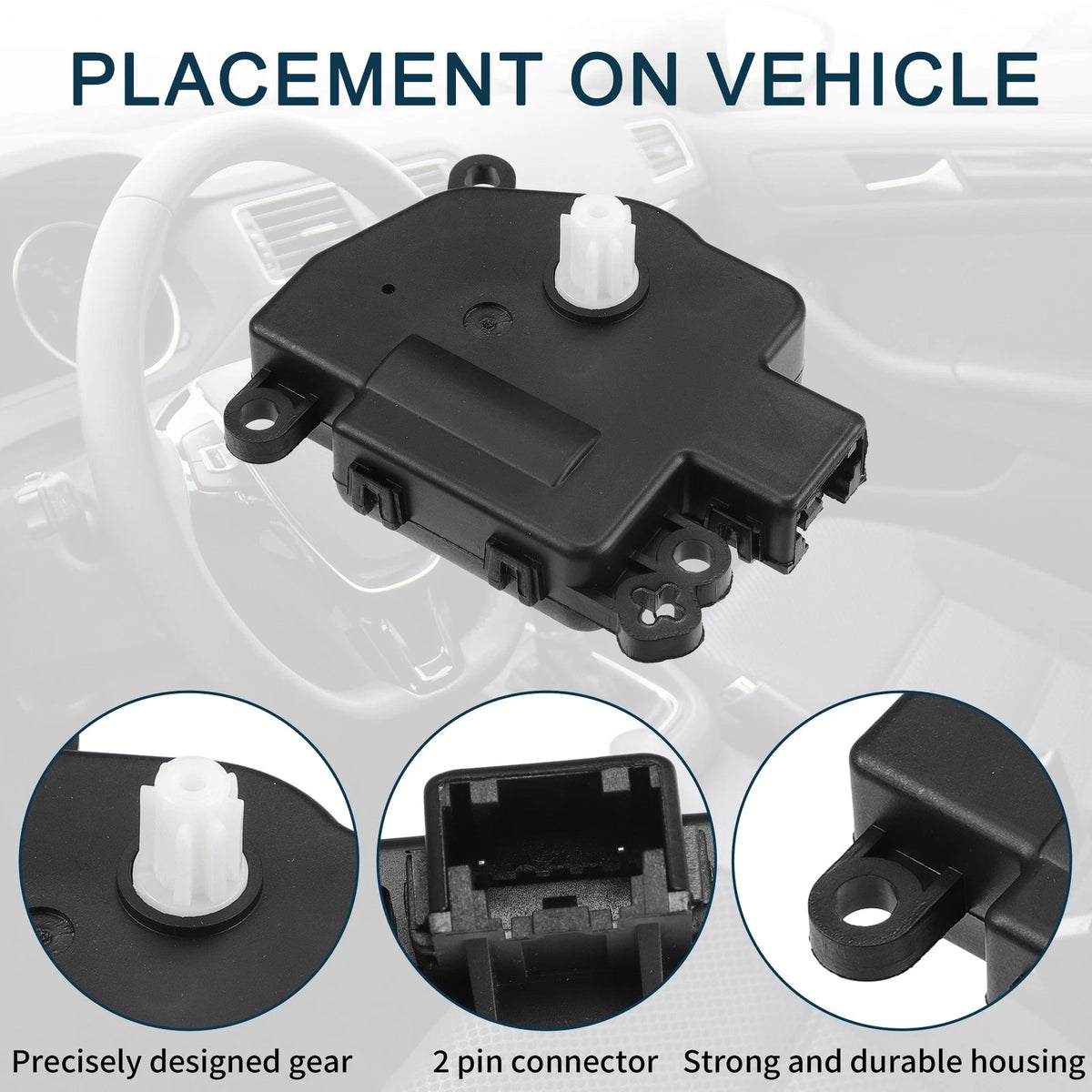2 x HVAC Heater Blend Door Actuators for Ford Fiesta (2011-2019)