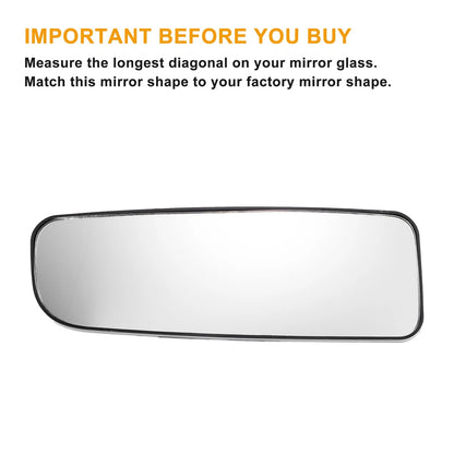 Left Lower White Mirror Glass w/ Back Non-heated for Nissan Titan (2004-2015)